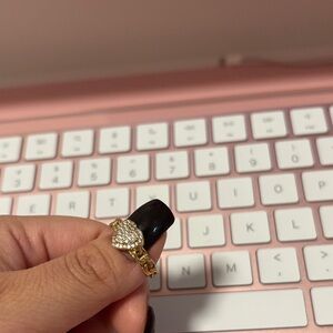 14k ring chino link with heart size 9